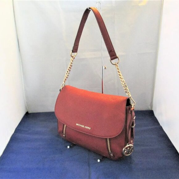 Michael Kors Bedford Legacy Leather Flap Shoulder Bag $298 Brandy #3168 - Picture 4 of 13